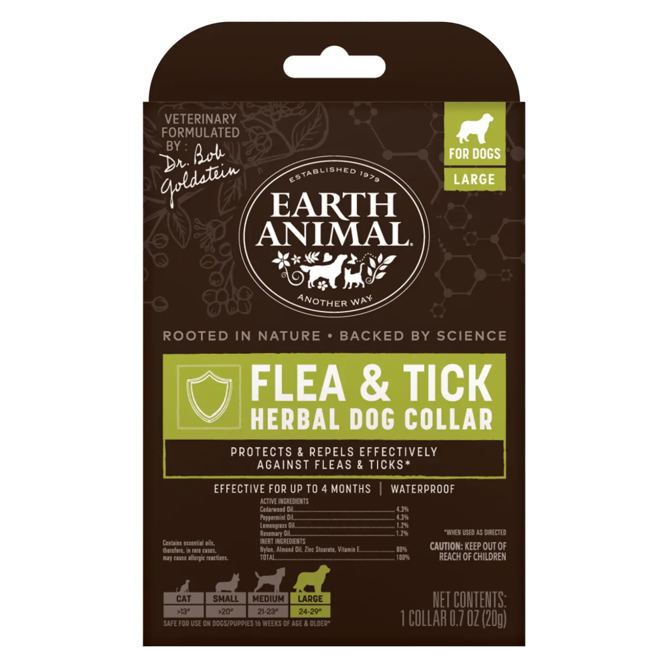 Earth Animal Nature's Protection Flea & Tick Collar for Dogs