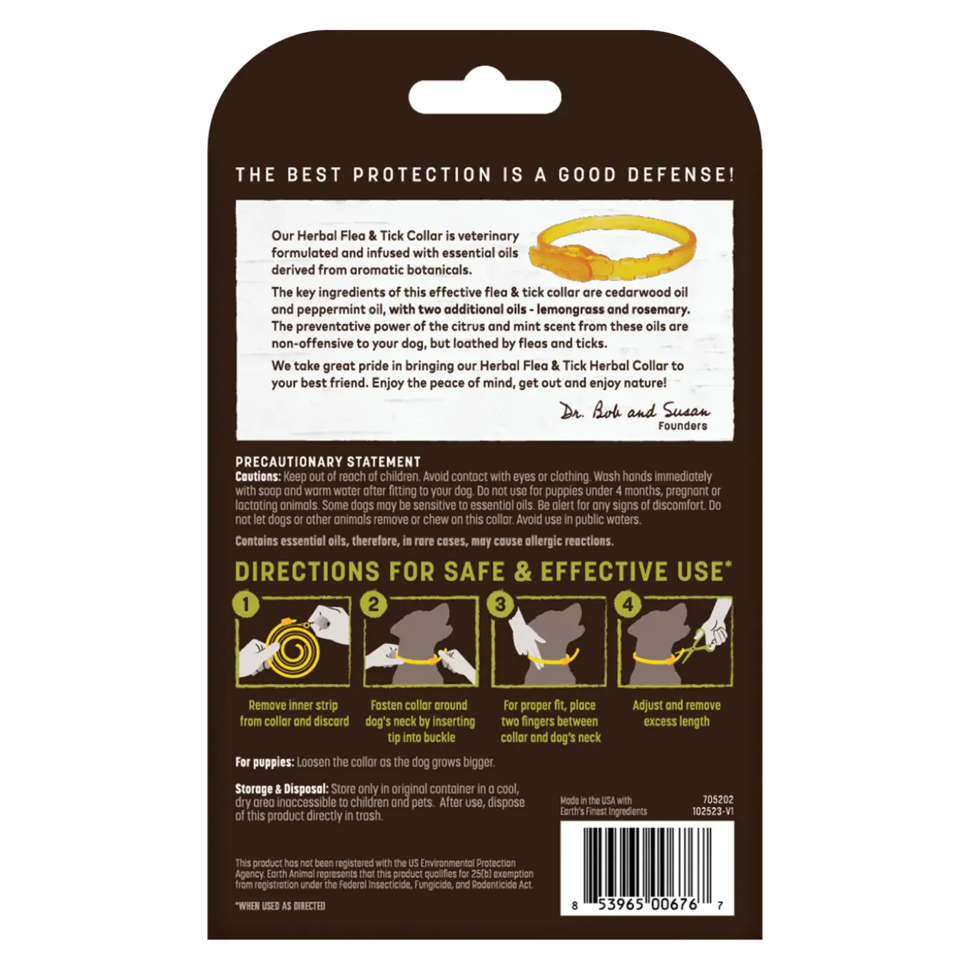 Earth Animal Nature's Protection Flea & Tick Collar for Dogs