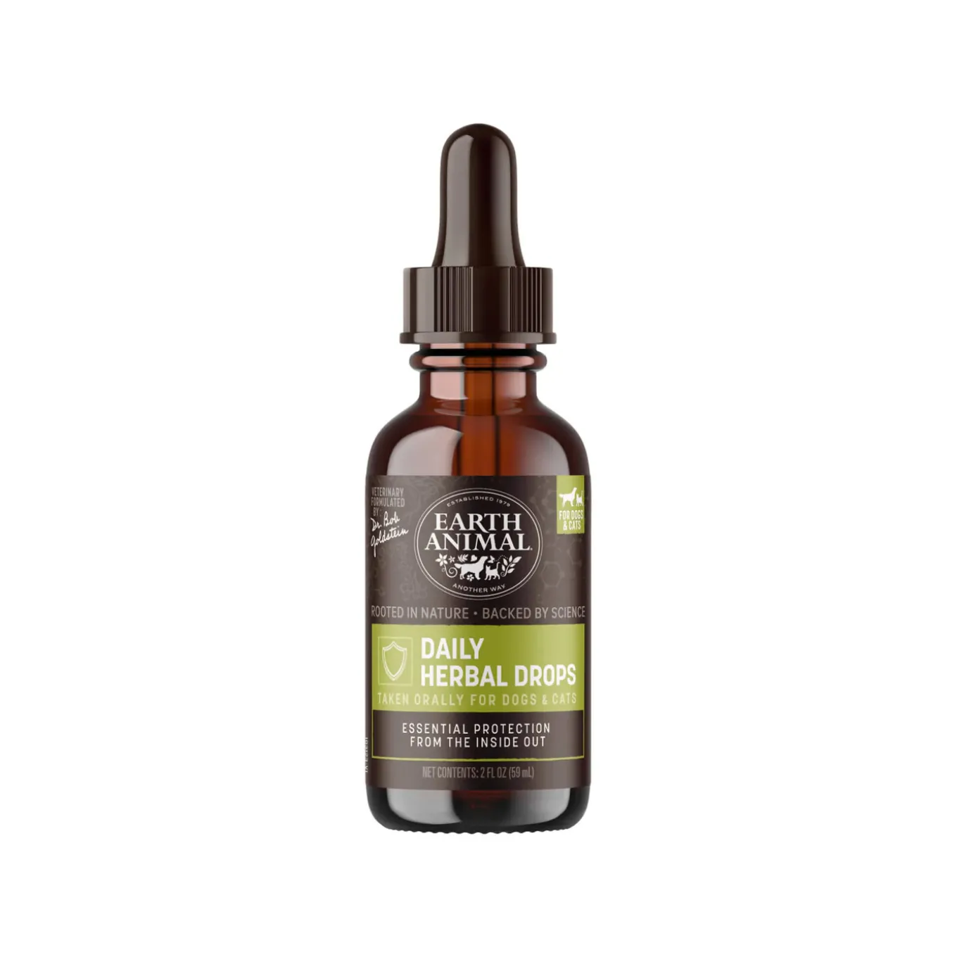 Earth Animal Nature's Protection Daily Herbal Flea & Tick Drops for Dogs & Cats