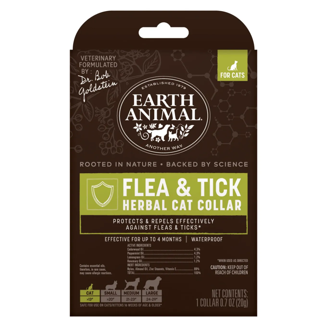 Earth Animal Nature's Protection Flea & Tick Collar for Cats