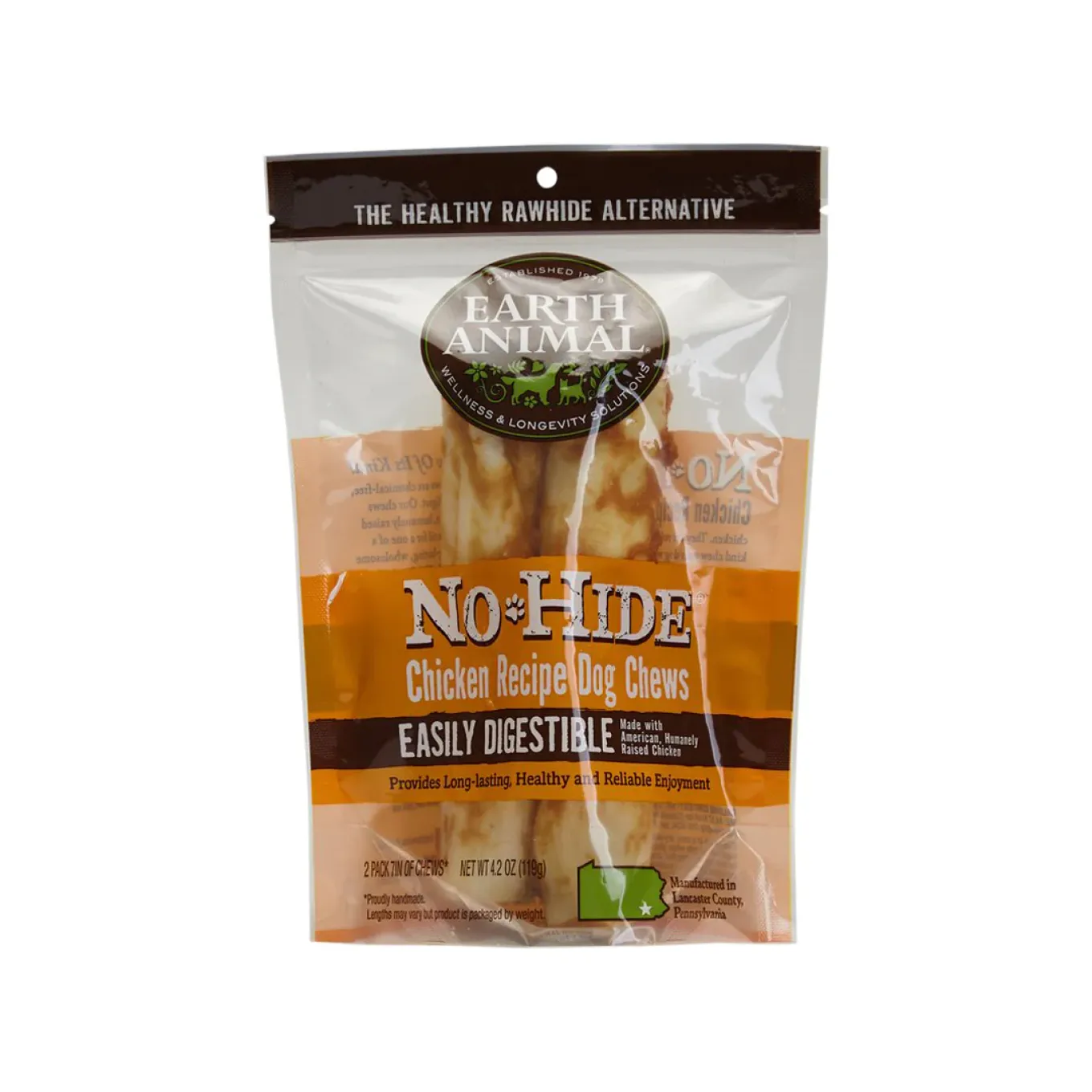 Earth Animal No-Hide Easily Digestible Rawhide Alternative Dog Chews