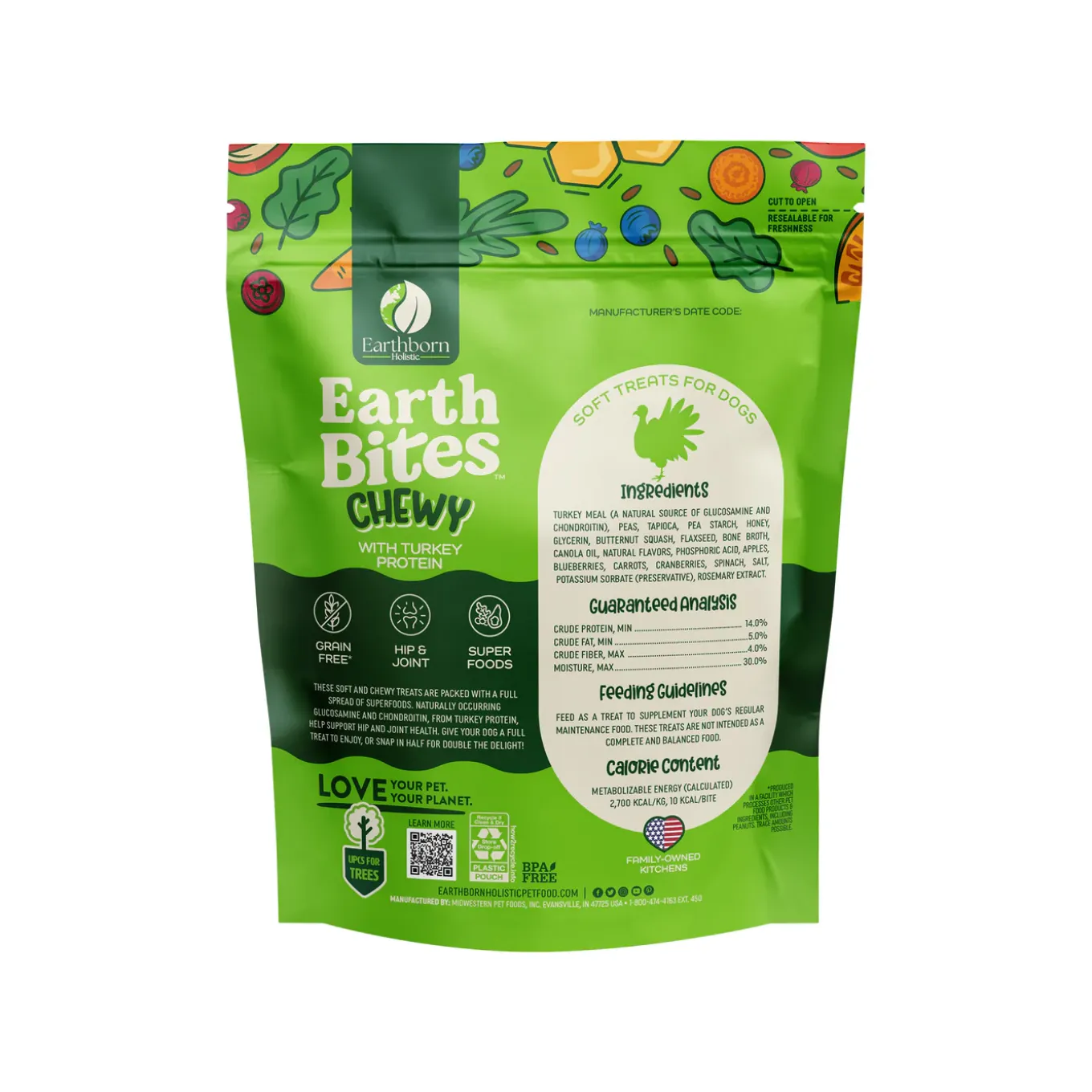 Earthborn Holistic EarthBites Chewy Grain-Free Dog Treats