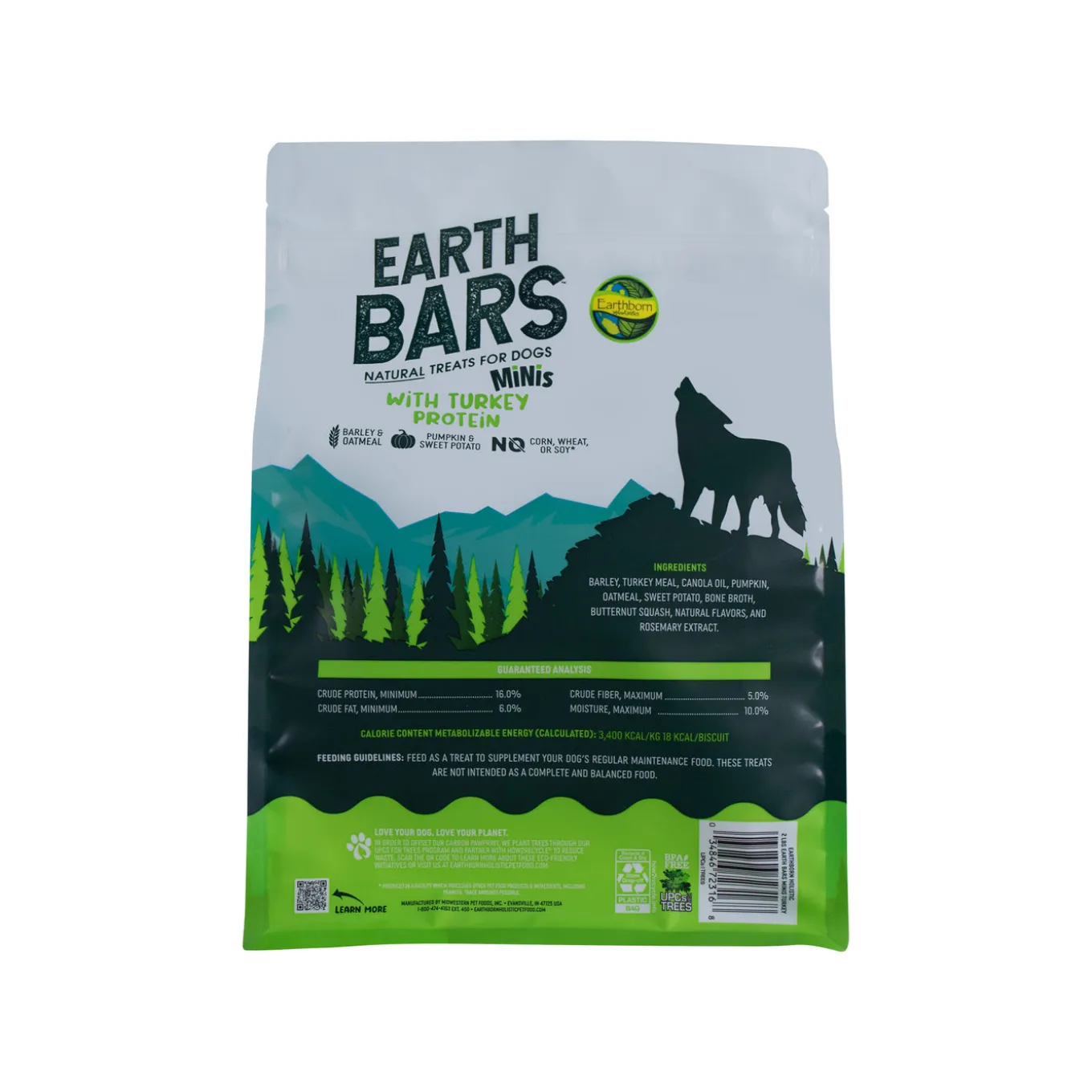 Earthborn Holistic Earthbars Turkey Mini Crunchy Dog Treats
