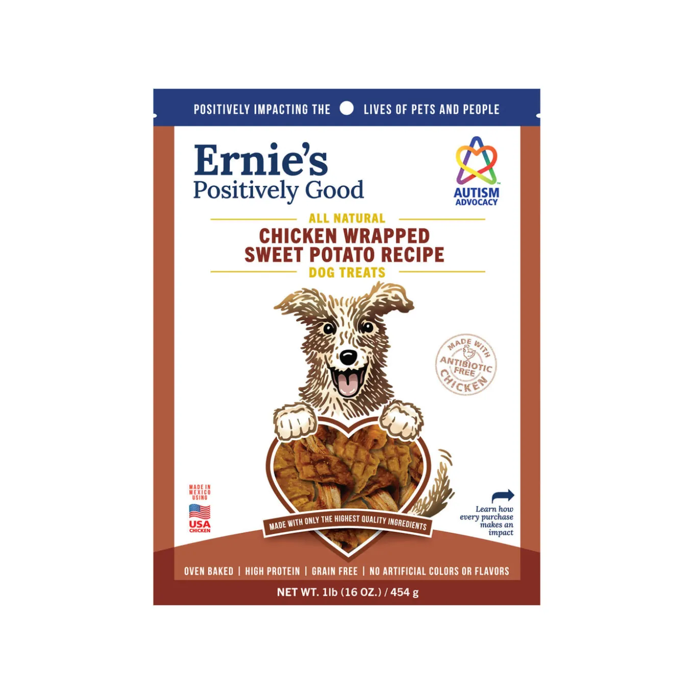 Ernie's Positively Good Chicken Wrapped Sweet Potato Dog Treats