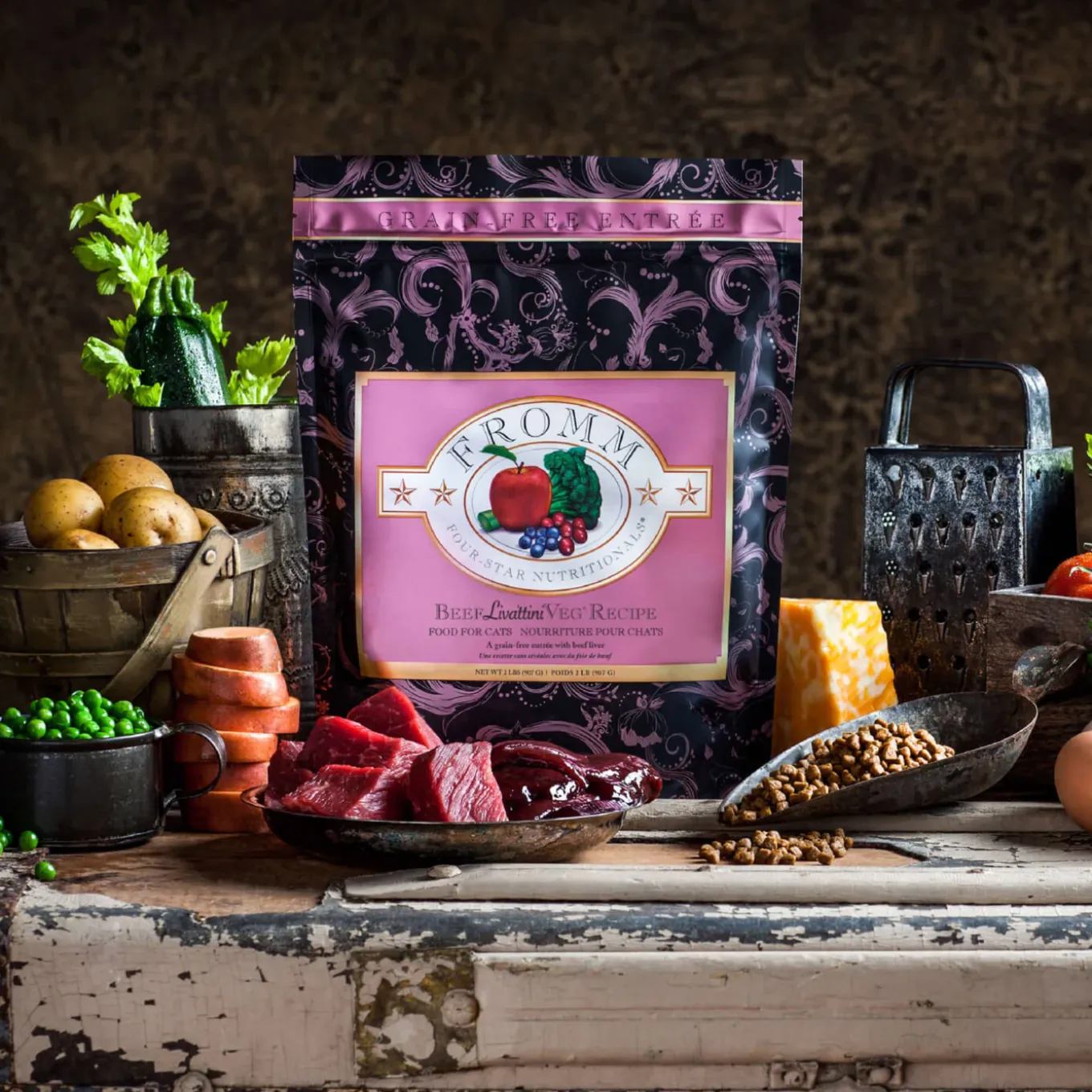 Fromm Four Star Grain Free Beef Livattini Veg Formula Dry Cat Food
