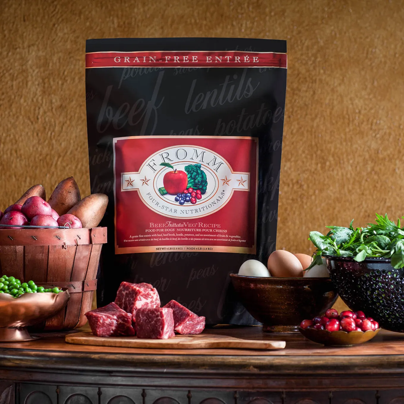 Fromm Four Star Beef Frittata Veg Grain Free Recipe Dry Dog Food