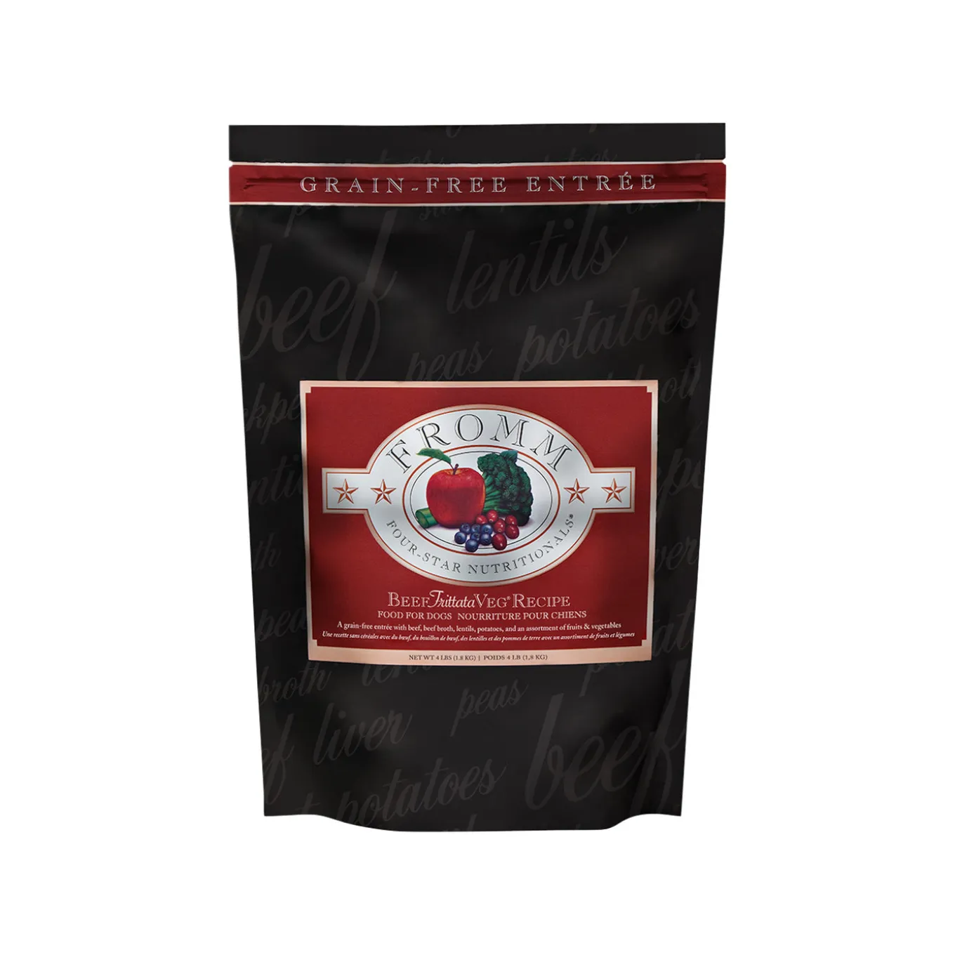 Fromm Four Star Beef Frittata Veg Grain Free Recipe Dry Dog Food