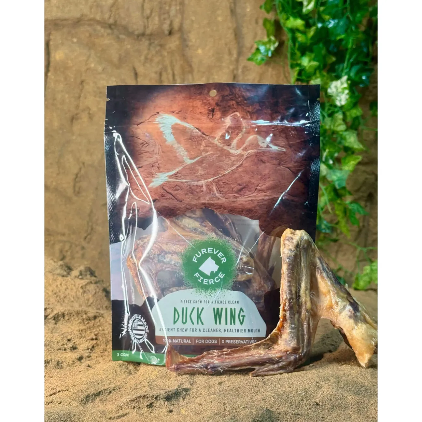 Furever Fierce Dehydrated Duck Wing Dog Treats