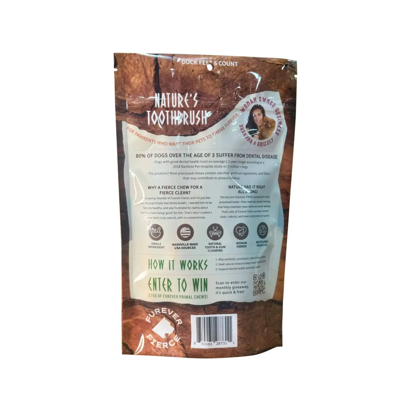 Furever Fierce Duck Feet Treats for Dogs