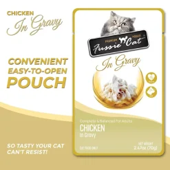 Fussie Cat Premium Pouch in Gravy Wet Cat Food