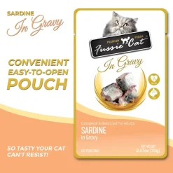Fussie Cat Premium Pouch in Gravy Wet Cat Food