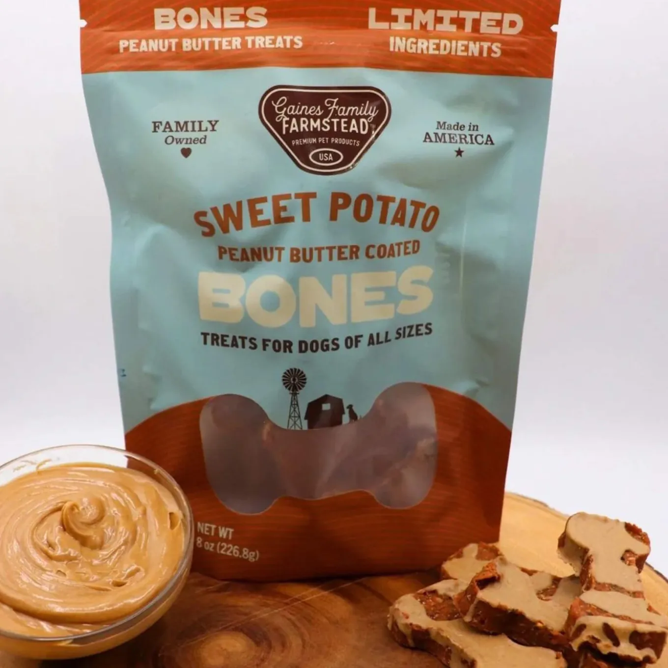 Gaines Family Farmstead Sweet Potato Bones Dog Treats