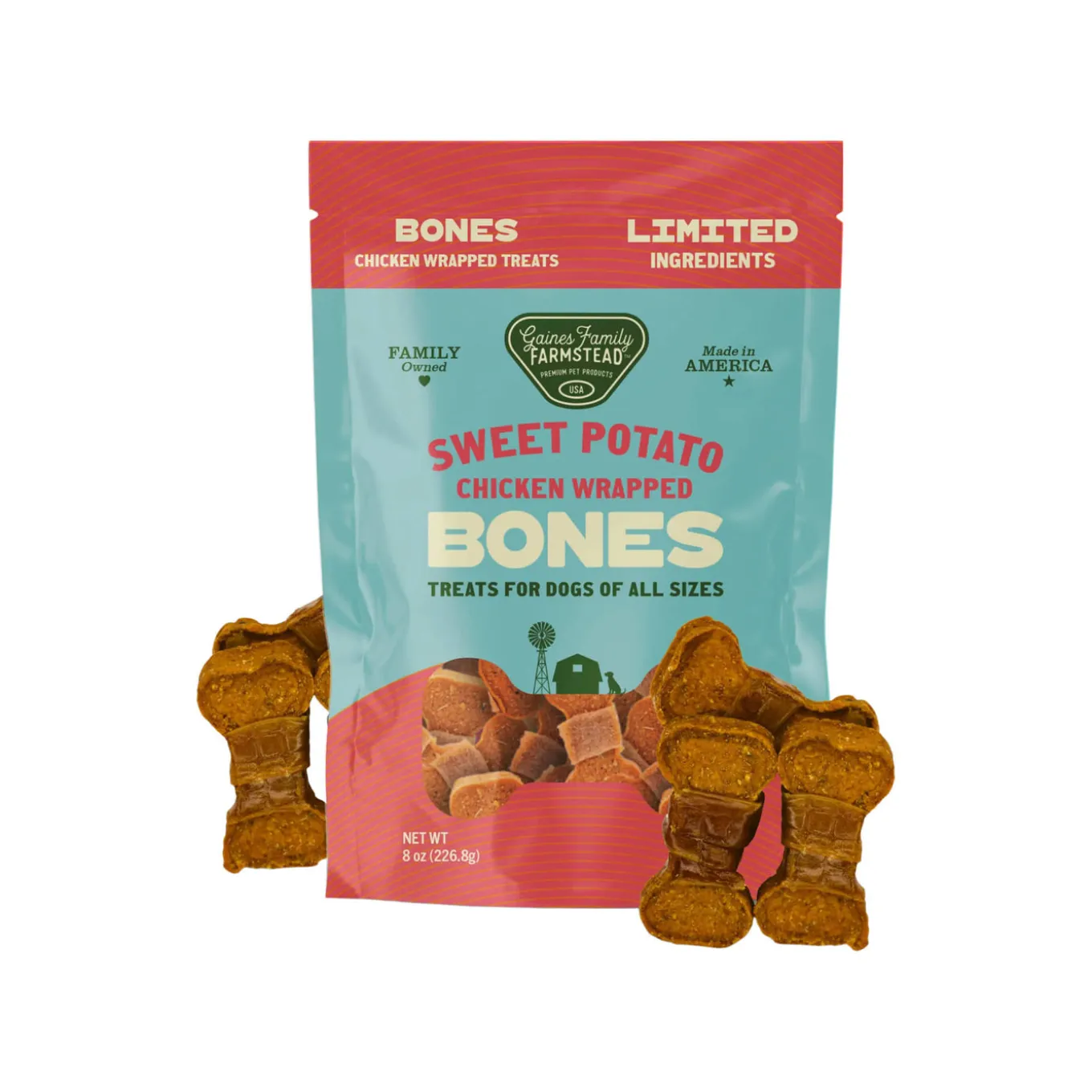 Gaines Family Farmstead Sweet Potato Bones Dog Treats