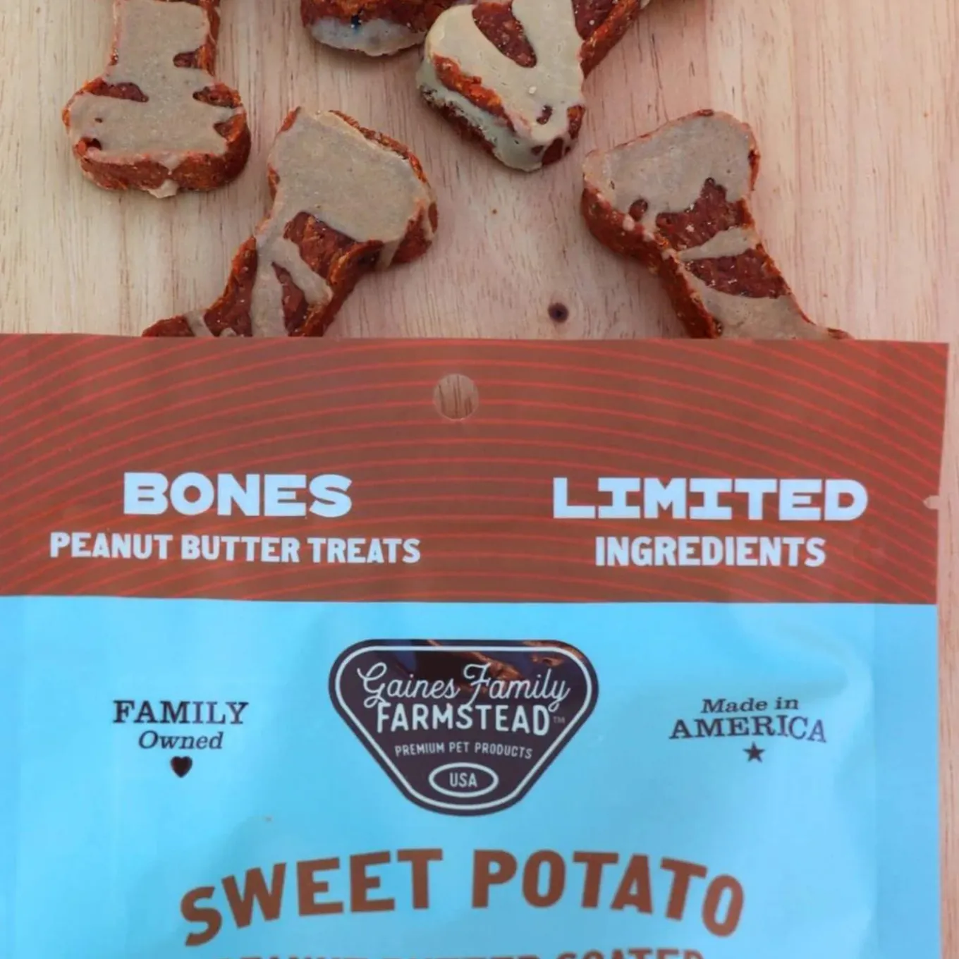 Gaines Family Farmstead Sweet Potato Bones Dog Treats