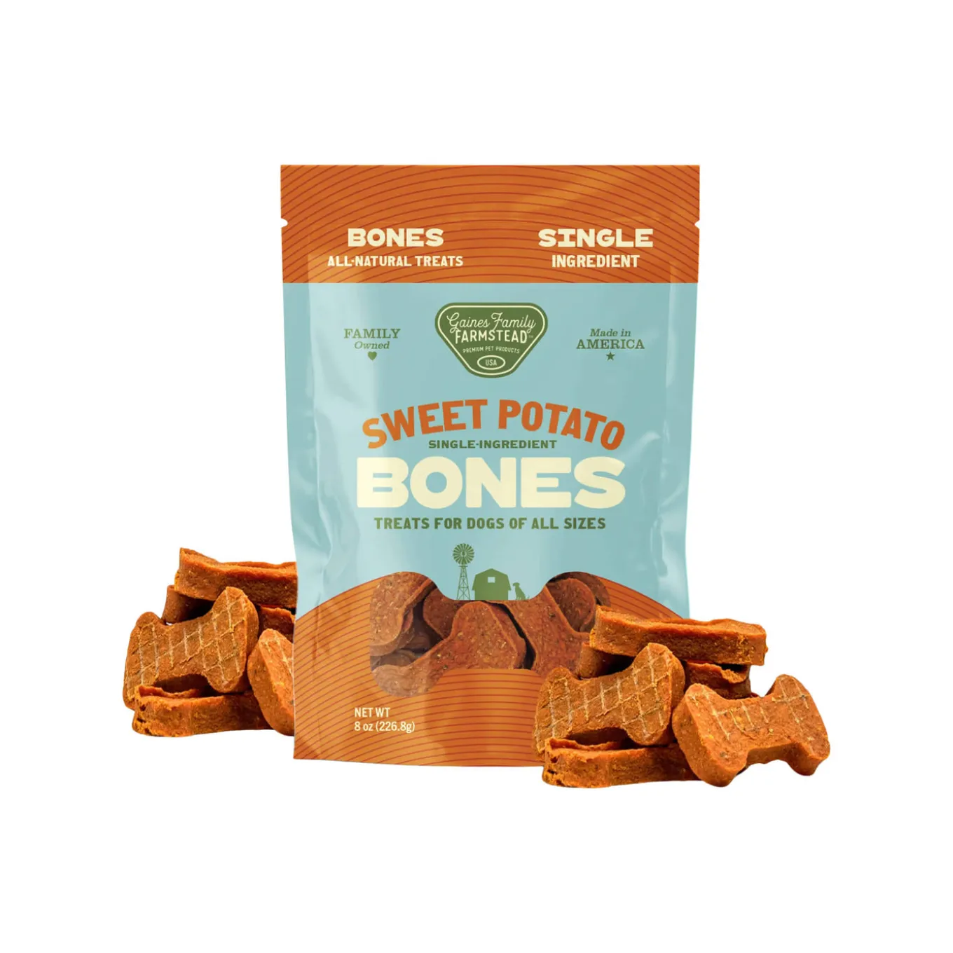 Gaines Family Farmstead Sweet Potato Bones Dog Treats