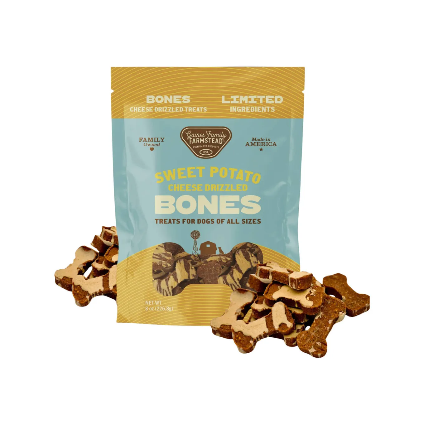 Gaines Family Farmstead Sweet Potato Bones Dog Treats