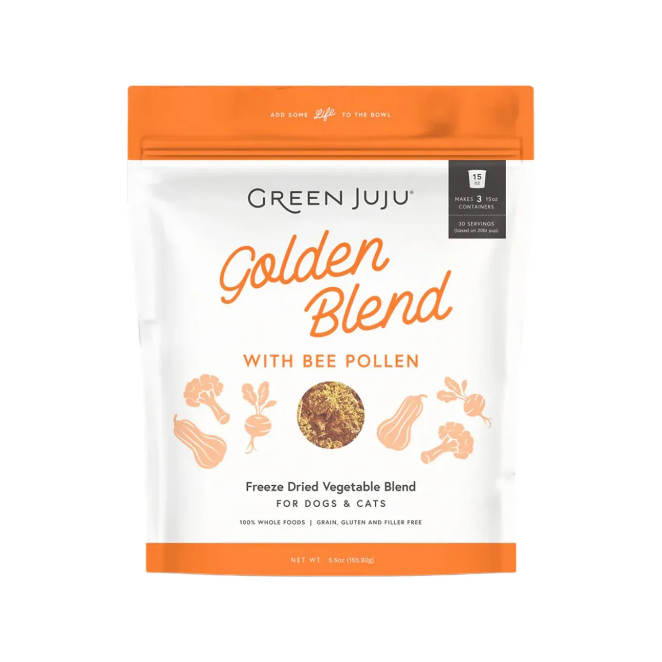 Green Juju Freeze Dried Vegetable Blend Meal Topper for Dogs & Cats