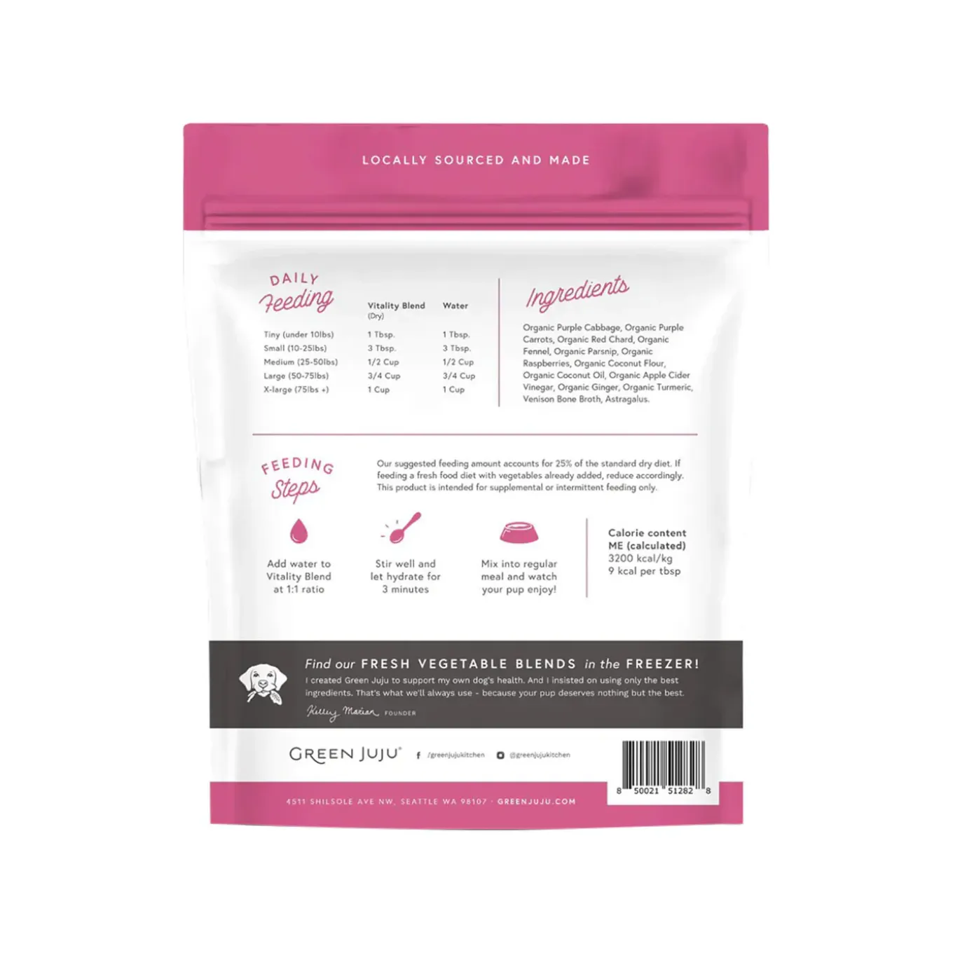Green Juju Freeze Dried Vegetable Blend Meal Topper for Dogs & Cats
