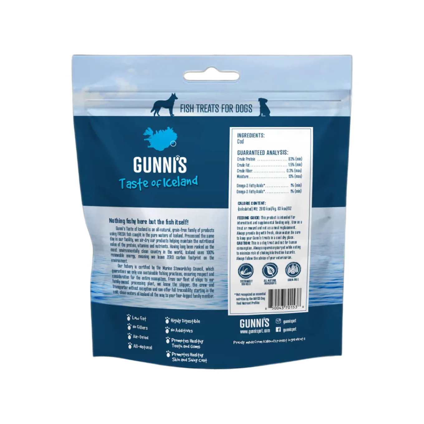 Gunni's Taste of Iceland Fish Baby Bites Dog Treats