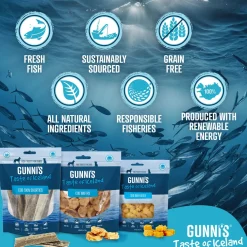 Gunni's Taste of Iceland Fish Skin Shorties Dog Treats