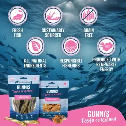Gunni's Taste of Iceland Whole Fish Herring Dog Treats