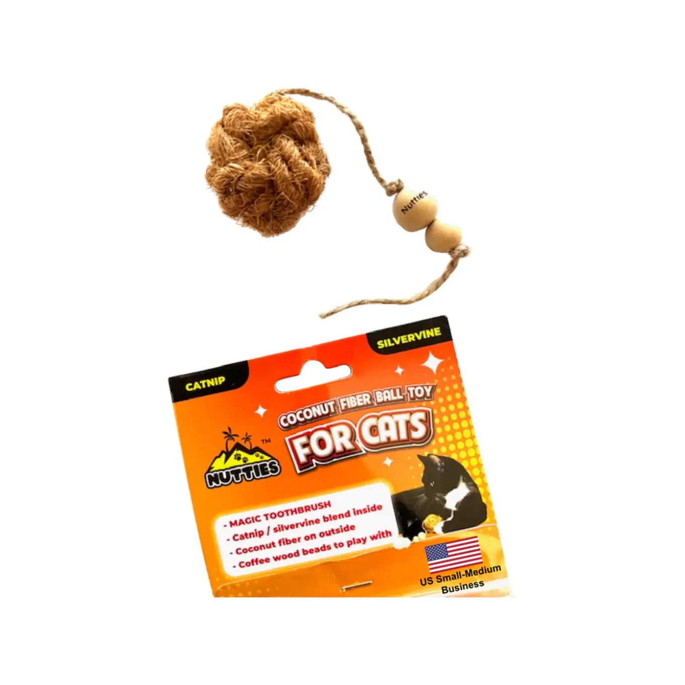 Healthy Pet World Nutties Coconut Husk Dental Cat Toy