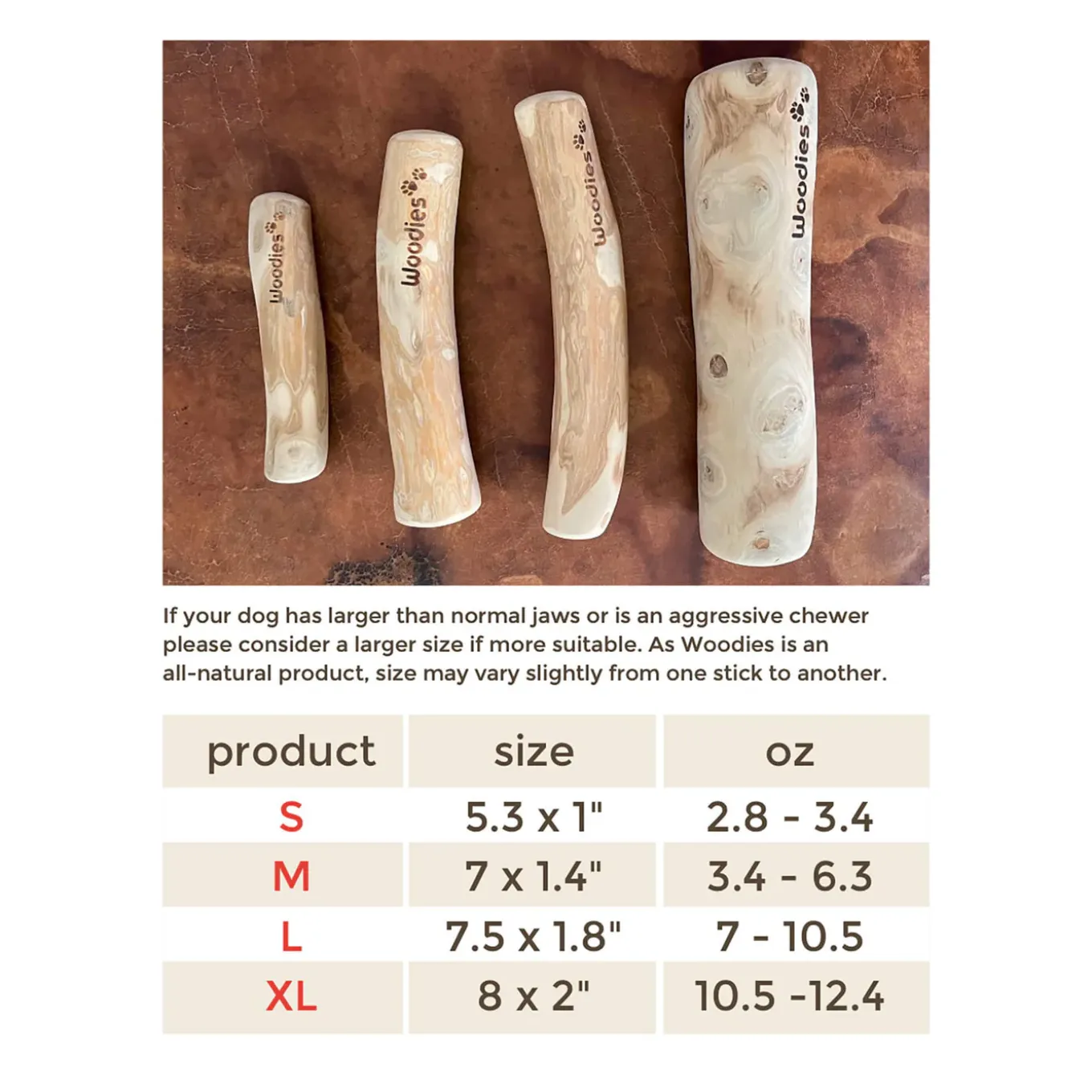 Healthy Pet World Woodies Coffee Wood Chews for Dogs