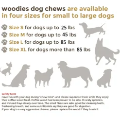 Healthy Pet World Woodies Coffee Wood Chews for Dogs