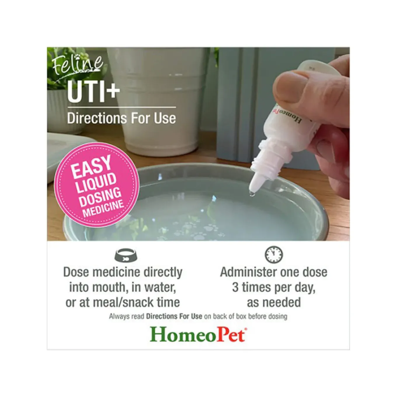 HomeoPet Feline Homeopathic UTI+ Drops for Cats