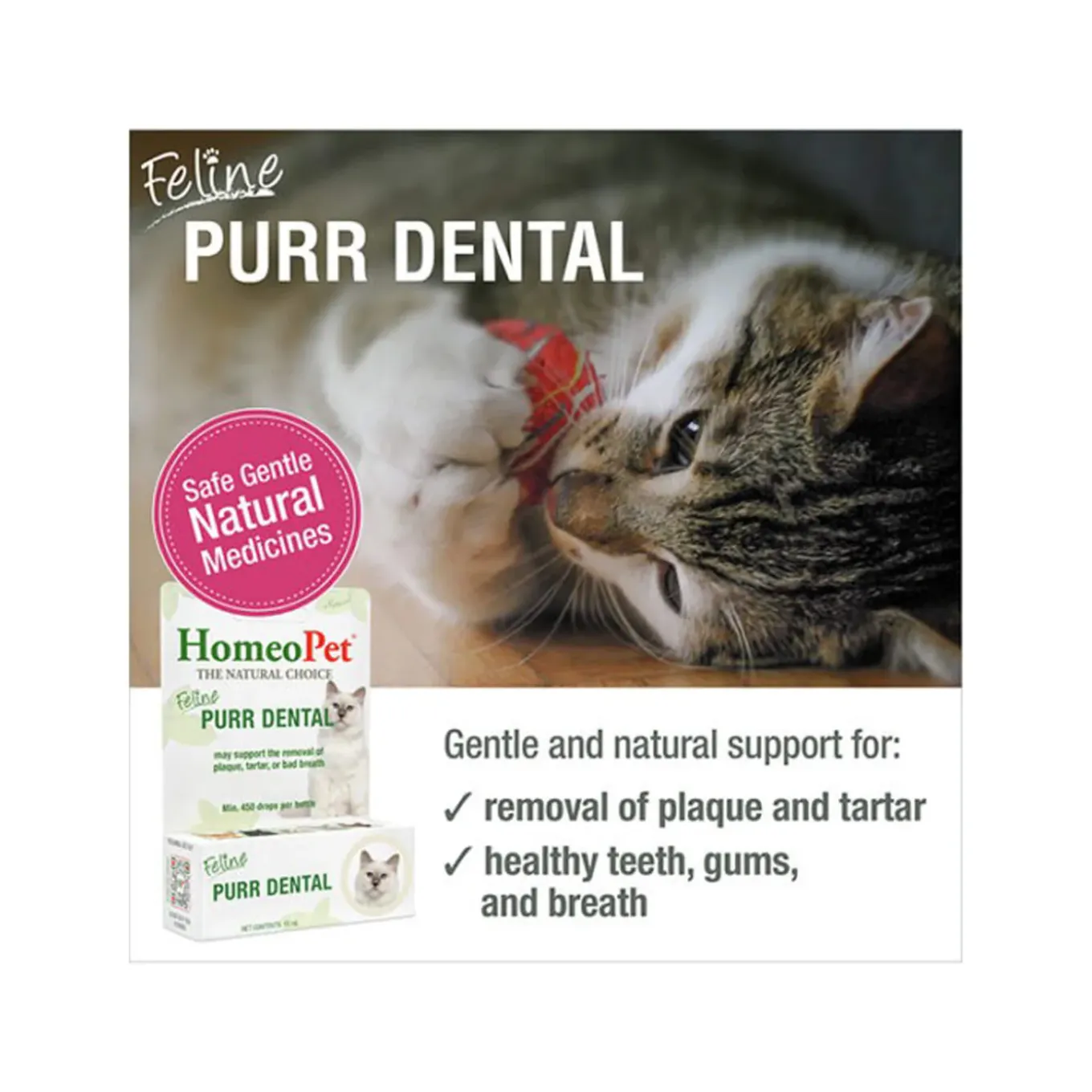 HomeoPet Feline Purr Homeopathic Dental Drops for Cats