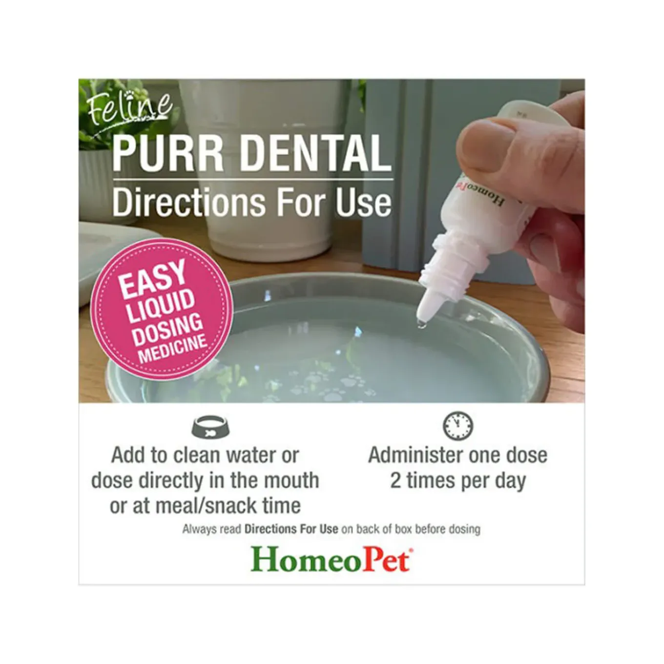 HomeoPet Feline Purr Homeopathic Dental Drops for Cats