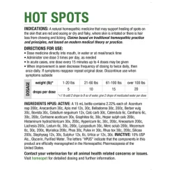 HomeoPet Homeopathic Hot Spots Skin Treatment Drops for Dogs & Cats