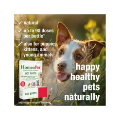 HomeoPet Homeopathic Hot Spots Skin Treatment Drops for Dogs & Cats