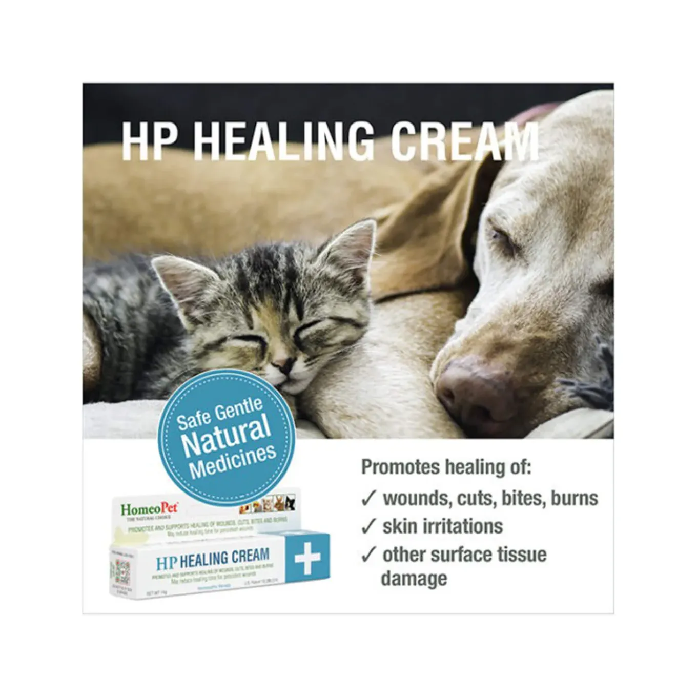 HomeoPet HP Homeopathic Healing Cream for Dogs & Cats