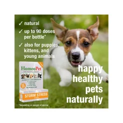 HomeoPet Storm Stress Homeopathic Anxiety Relief Drops for Dogs & Cats