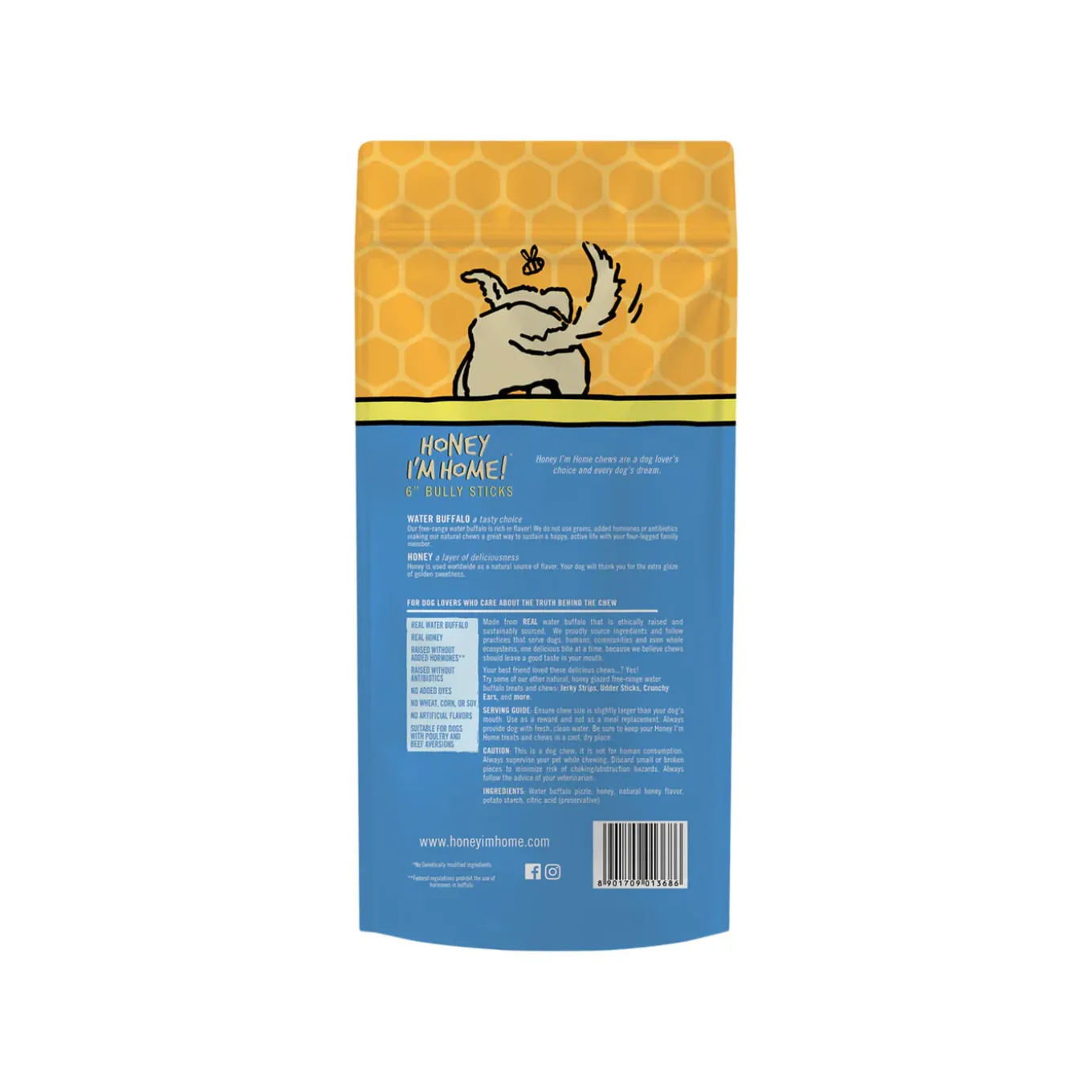 Honey I'm Home! Honey Coated Water Buffalo Dog Treats