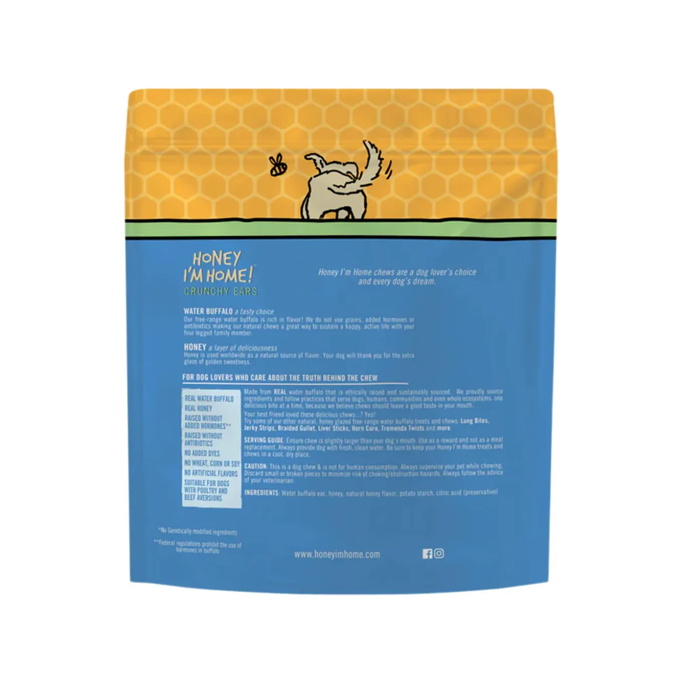 Honey I'm Home! Honey Coated Water Buffalo Dog Treats