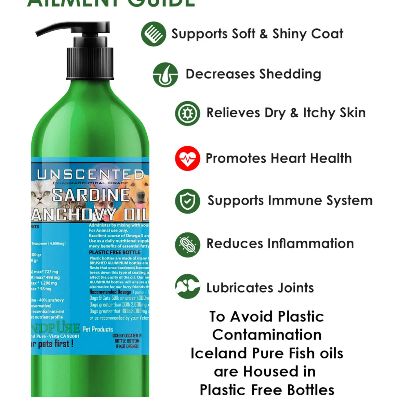 Iceland Pure Unscented Sardine-Anchovy Oil