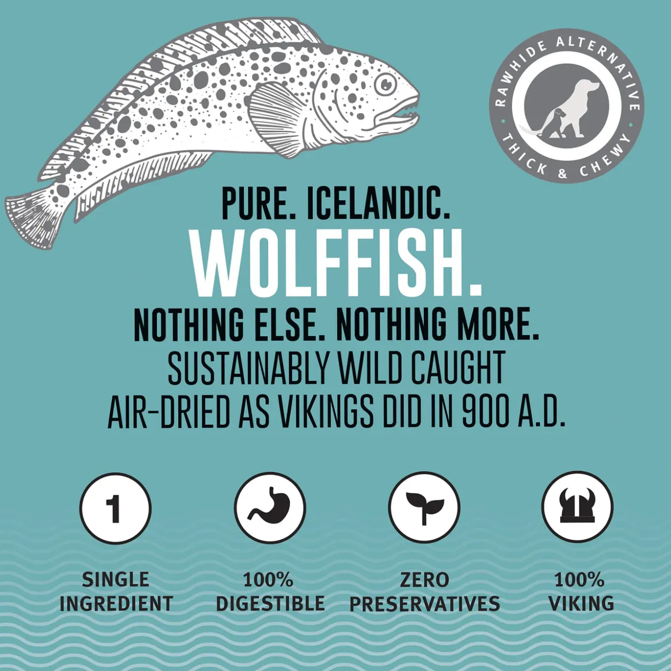 Icelandic+ Single Ingredient Wolffish Chews for Dogs