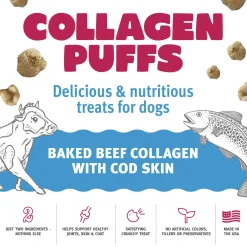 Icelandic+ Beef Collagen Puffs Dehydrated Dog Treats