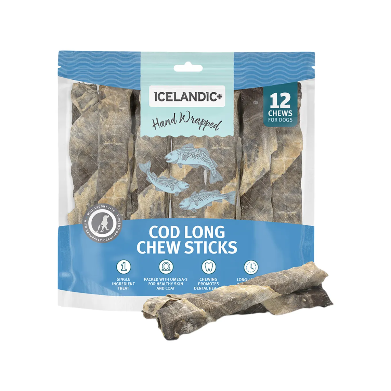Icelandic+ Cod Skin Fish Chew Sticks Dog Treats