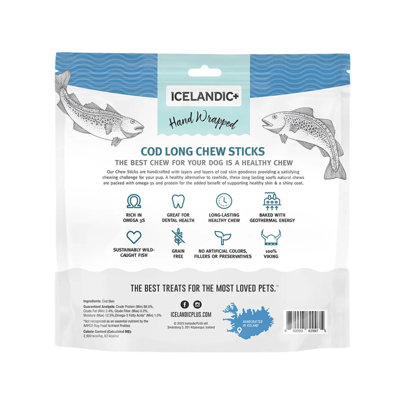 Icelandic+ Cod Skin Fish Chew Sticks Dog Treats