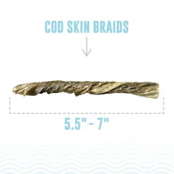 Icelandic+ Hand Wrapped Cod Skin Braids for Dogs
