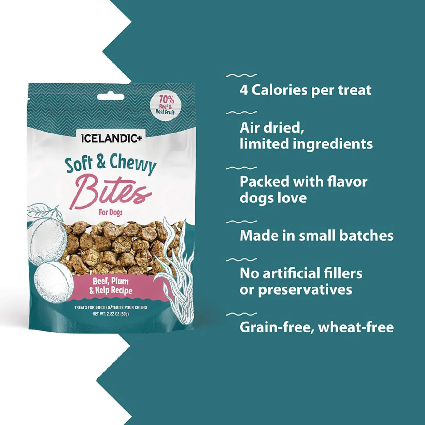 Icelandic+ Soft & Chewy Bites with Kelp for Dogs