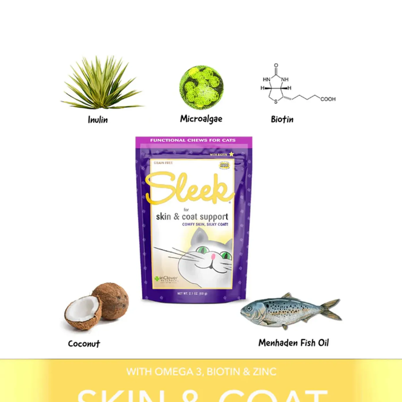 In Clover Sleek Soft Chews for Cats