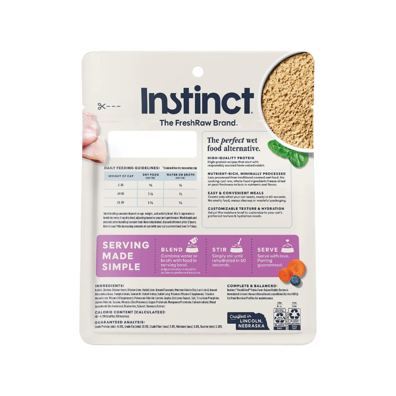 Instinct FreshDried Pates Freeze Dried Raw Cat Food