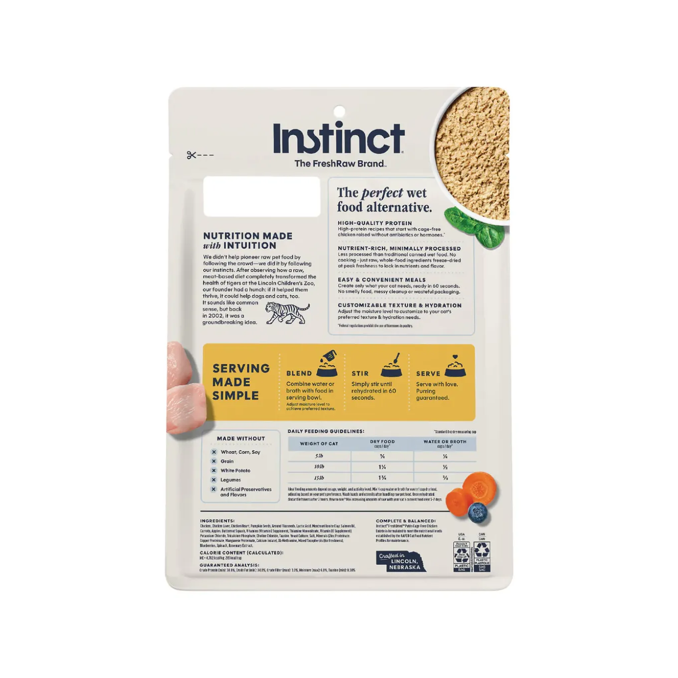 Instinct FreshDried Pates Freeze Dried Raw Cat Food