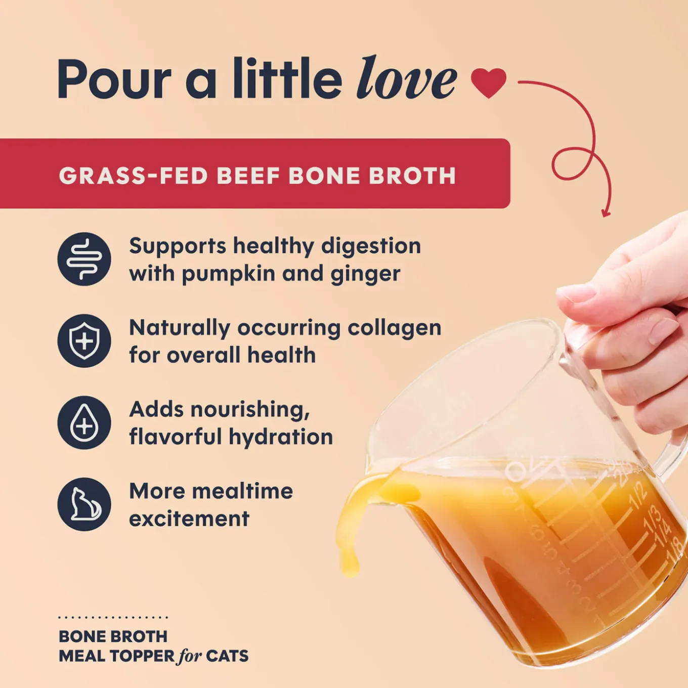 Instinct Human Grade Bone Broth Meal Topper for Cats