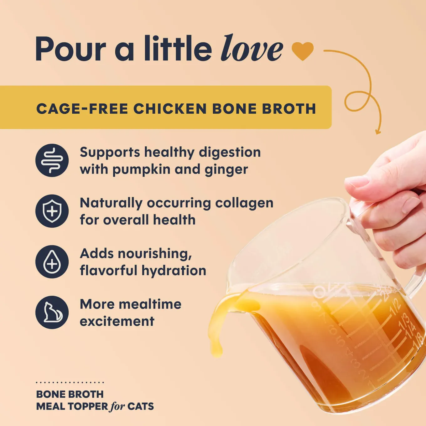 Instinct Human Grade Bone Broth Meal Topper for Cats