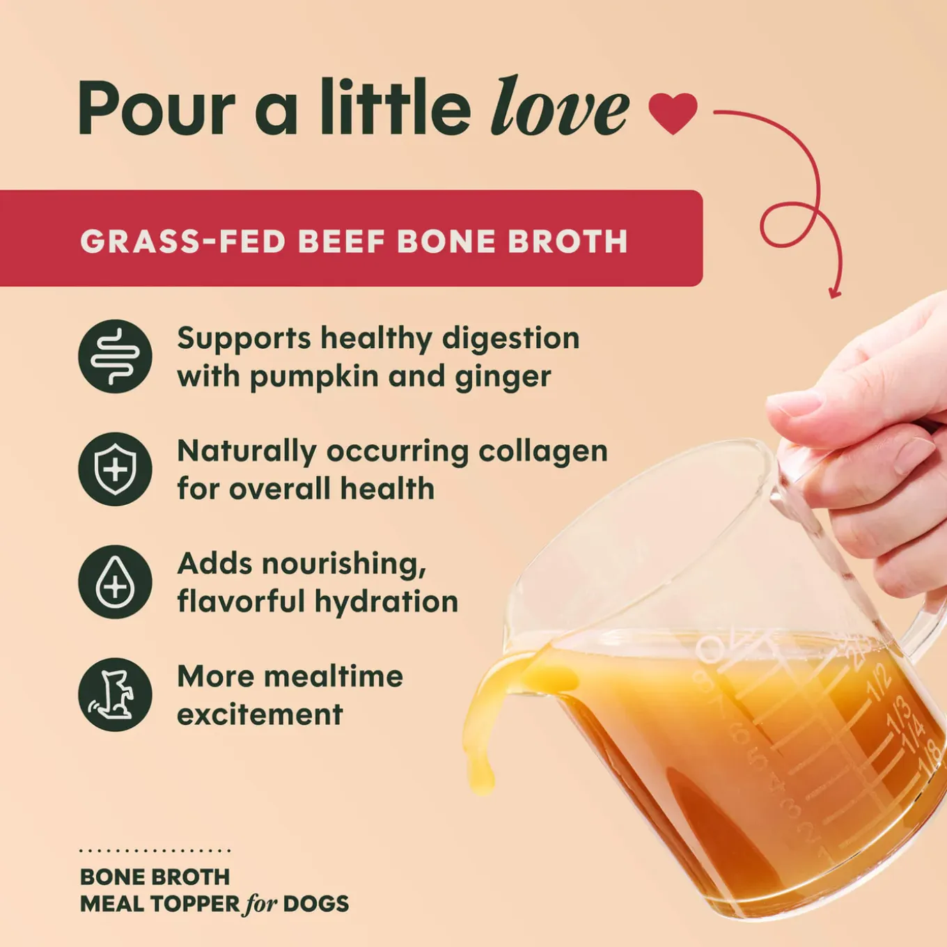 Instinct Human Grade Bone Broth Meal Topper for Dogs